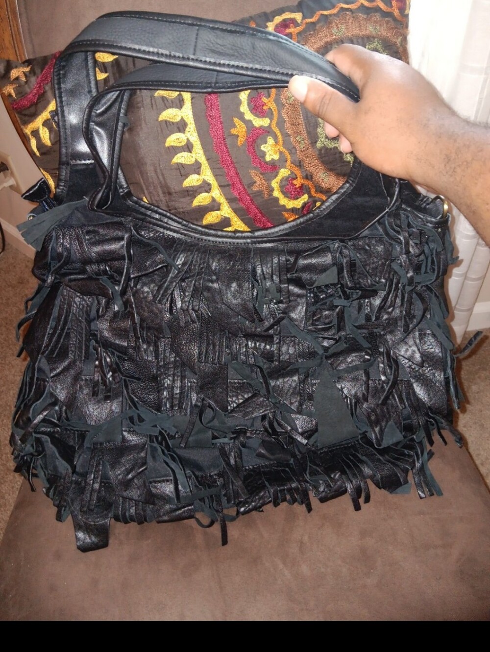 fringed shoulder bag new womens